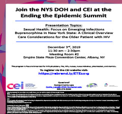 Join the NYSDOH and CEI at Ending the Epidemic (ETE) Summit